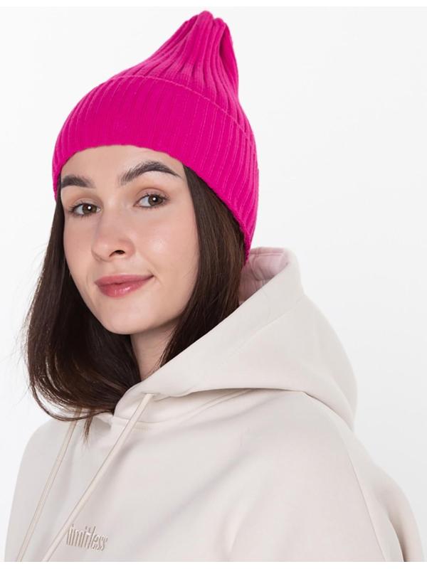 Шапка женская демисезонная, цвет малина, размер 52-56