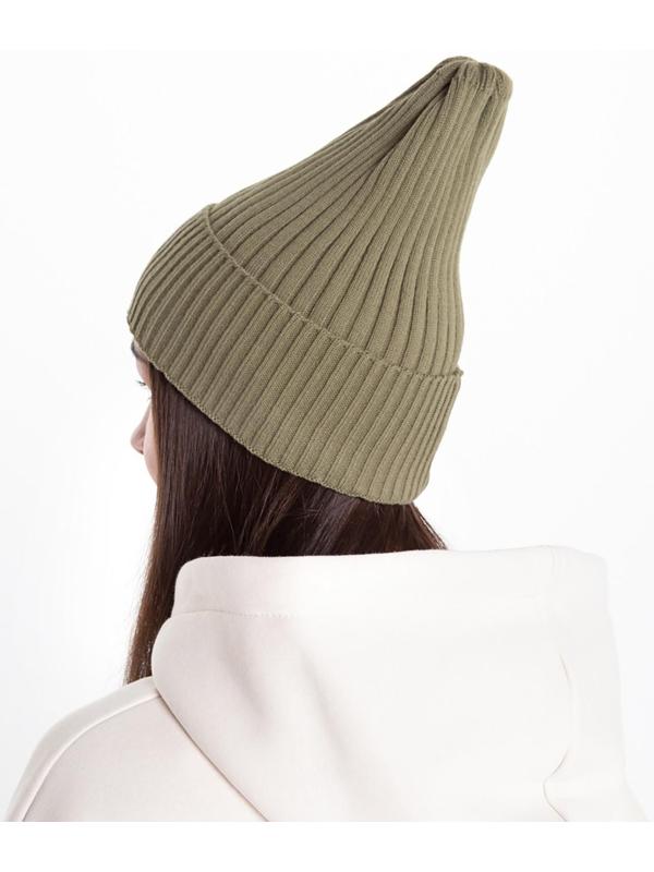 Шапка женская демисезонная, цвет хаки, размер 56-58