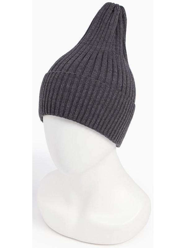 Шапка женская демисезонная, цвет т-серый, размер 56-58