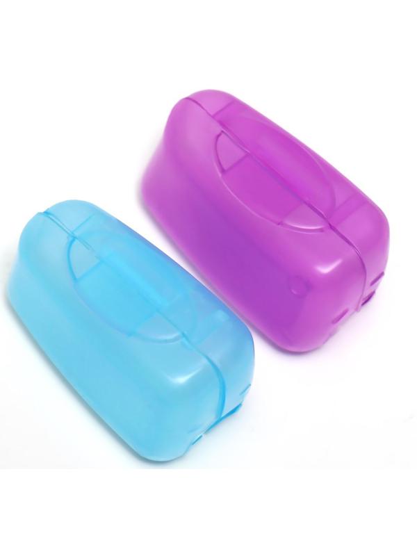 Колпачок-футляр для зубной щётки, 2 шт, 3,8 × 2,2 × 1,8 см, цвет МИКС