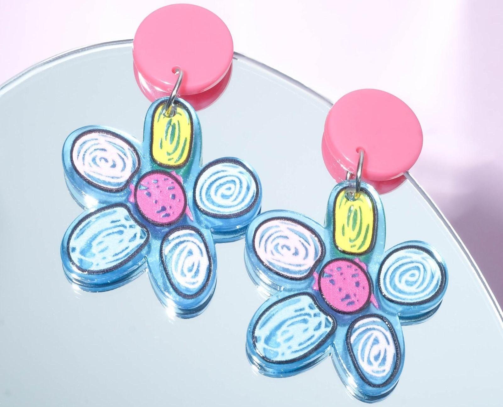 Серьги пластик 