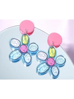 Серьги пластик 