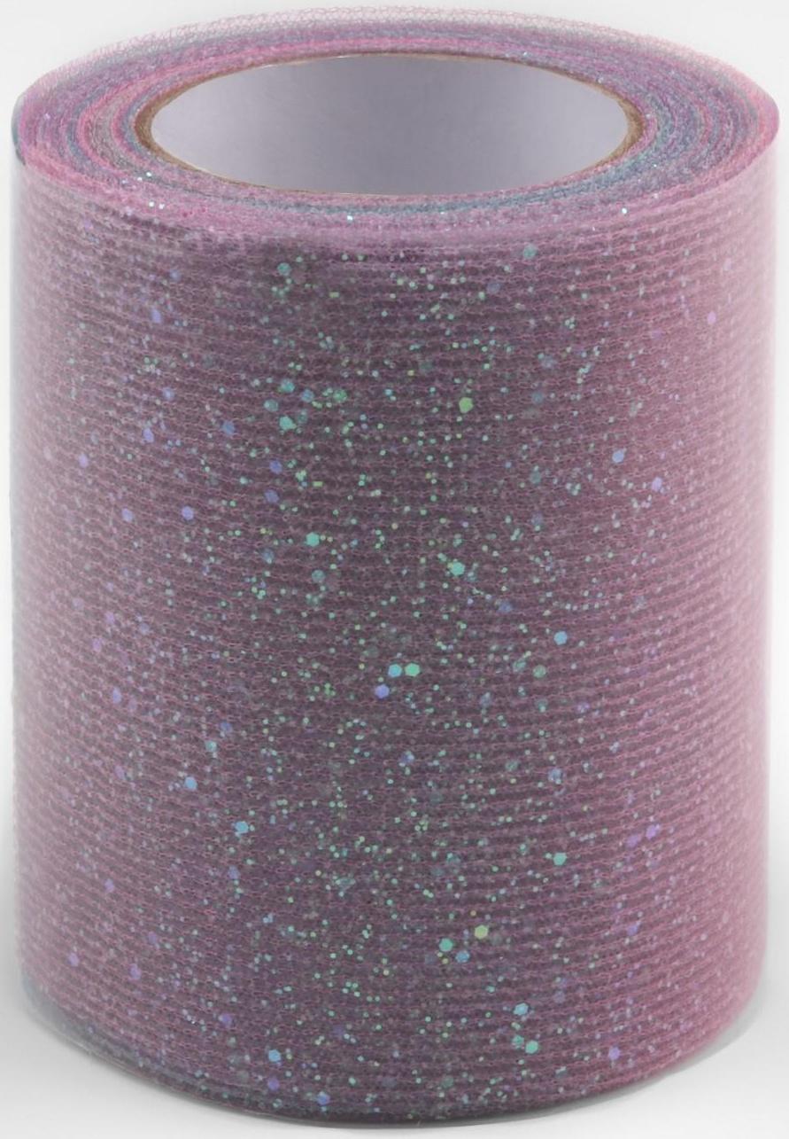 Фатин с глиттером «Радуга», 7,5 см, 11 ± 1 г/кв.м, 9 ± 0,5 м, цвет сиреневый №2