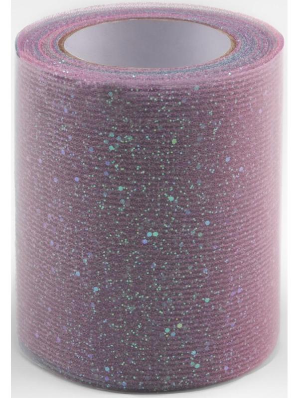 Фатин с глиттером «Радуга», 7,5 см, 11 ± 1 г/кв.м, 9 ± 0,5 м, цвет сиреневый №2