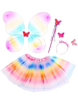 Карнавальный набор «Бабочка» 3 предмета: юбка, крылья, ободок, жезл