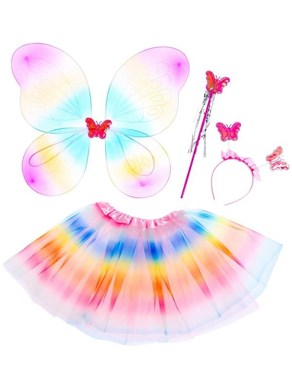 Карнавальный набор «Бабочка» 3 предмета: юбка, крылья, ободок, жезл