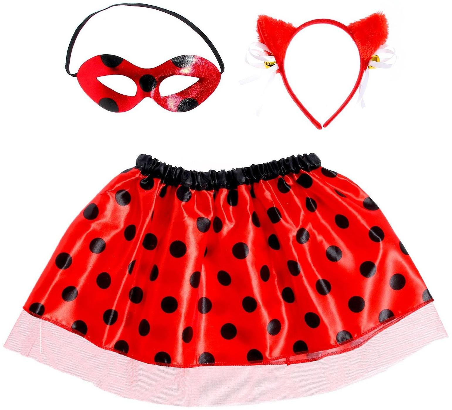 Карнавальный набор «Кошка» 3 предмета: юбка, маска, ободок