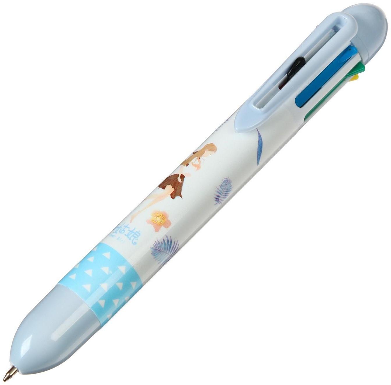 Ручка шариковая автоматическая 8-ти цветная, стержень 0,8мм МИКС