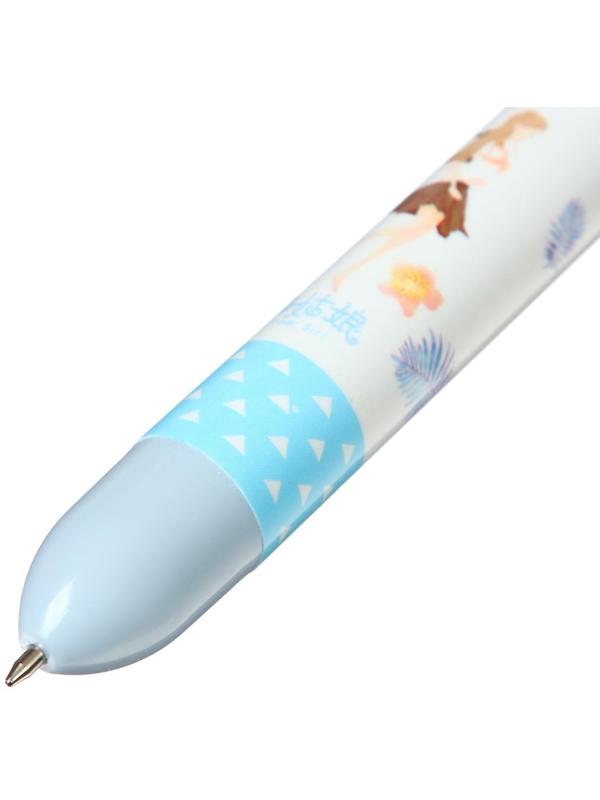 Ручка шариковая автоматическая 8-ти цветная, стержень 0,8мм МИКС