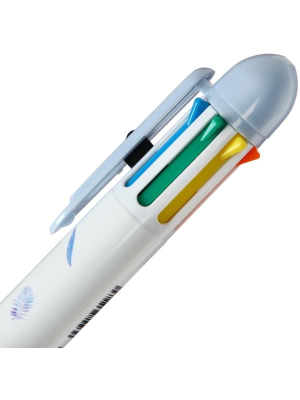 Ручка шариковая автоматическая 8-ти цветная, стержень 0,8мм МИКС