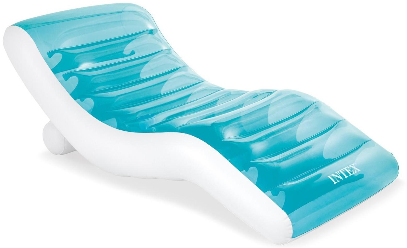 Шезлонг надувной для плавания 191 х 99 см, цвет голубой 56874EU