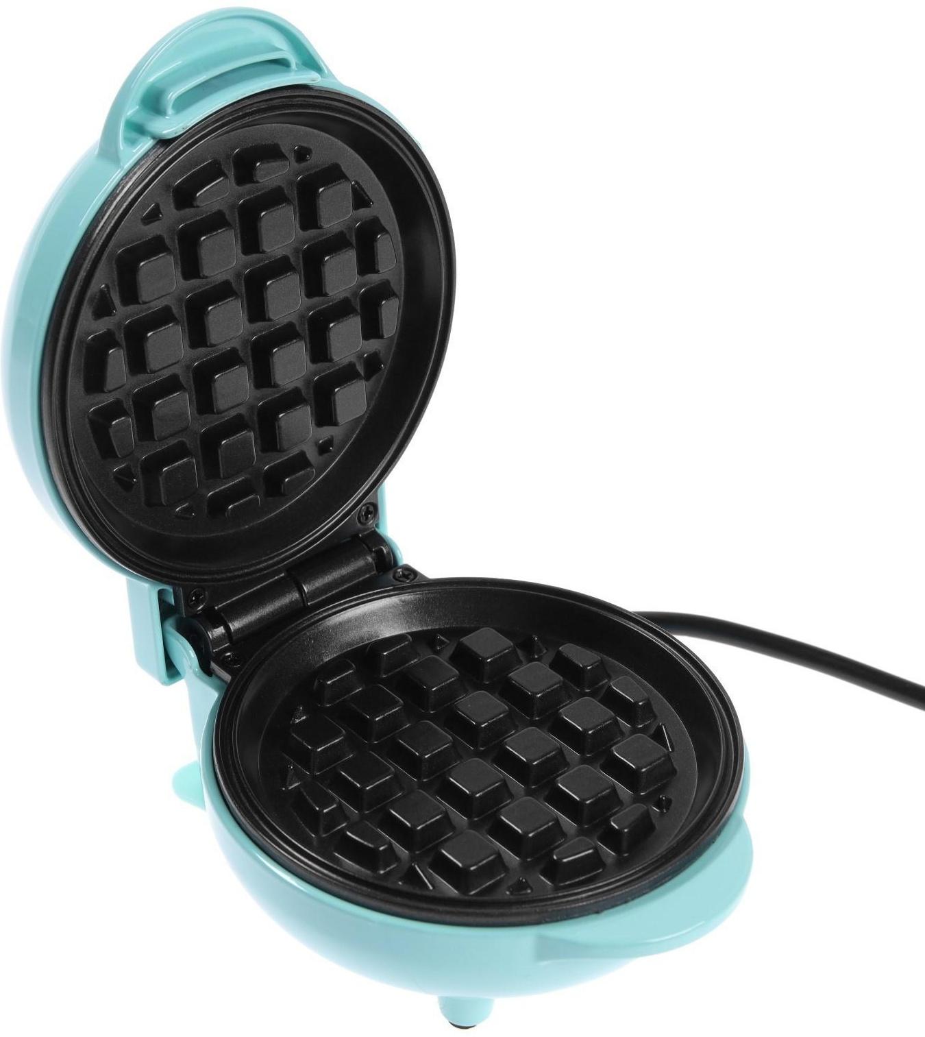 Электровафельница Galaxy GL 2979, 800 Вт, венские вафли, антипригарное покрытие, цвет мятный