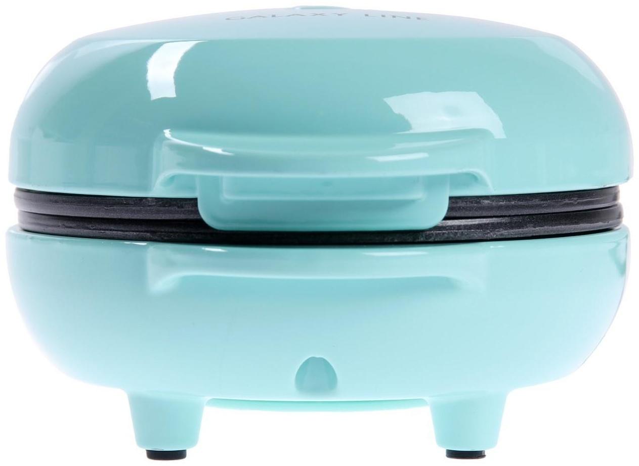 Электровафельница Galaxy GL 2979, 800 Вт, венские вафли, антипригарное покрытие, цвет мятный