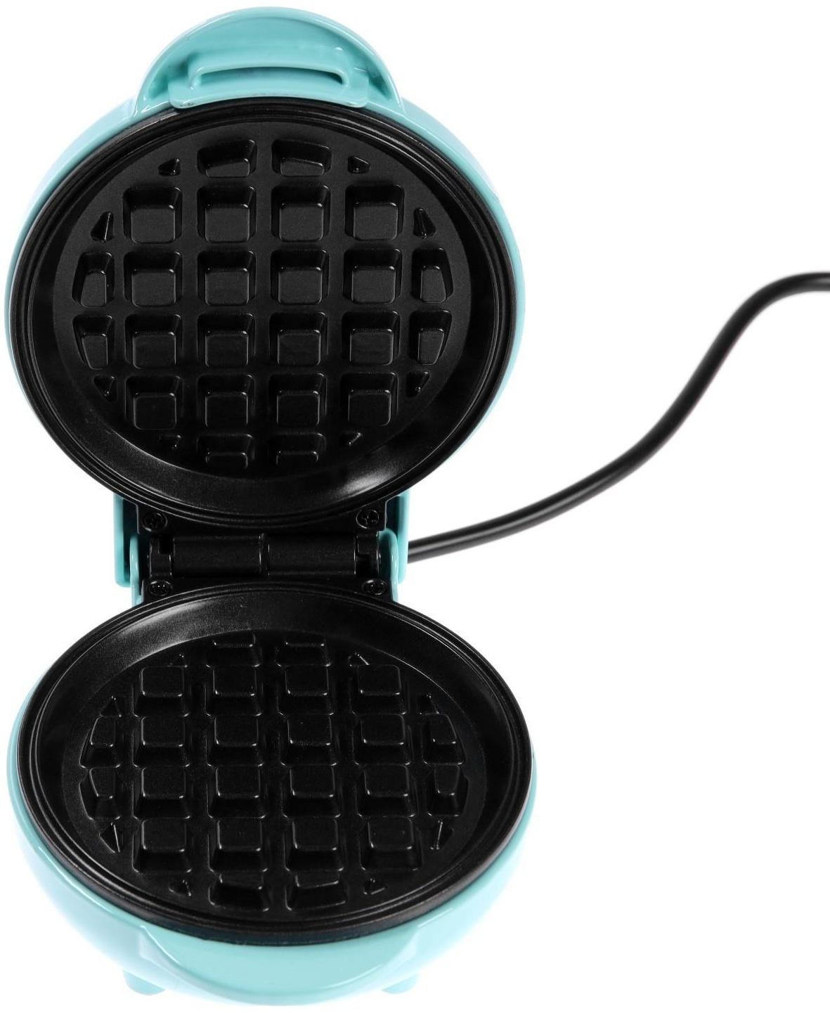 Электровафельница Galaxy GL 2979, 800 Вт, венские вафли, антипригарное покрытие, цвет мятный