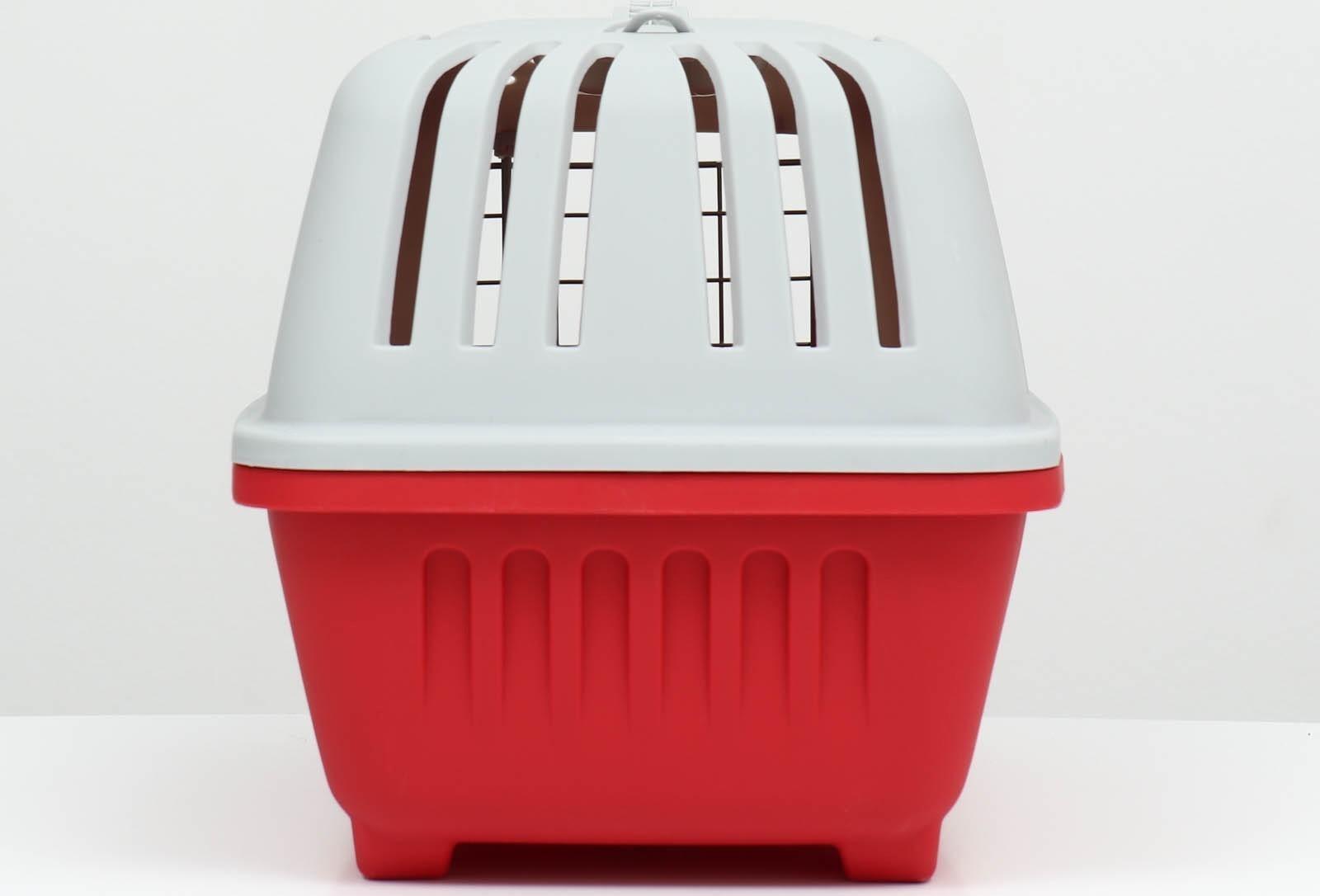 Переноска пластиковая 47 х 30 х 35 см, вес до 9 кг, красная