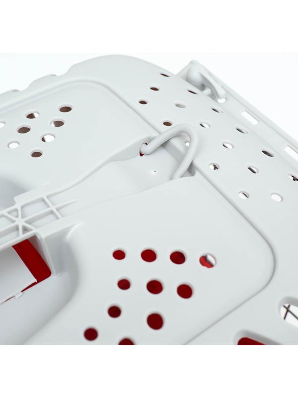 Переноска пластиковая 47 х 30 х 35 см, вес до 9 кг, красная