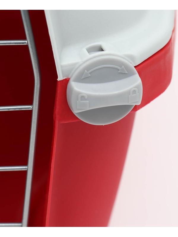 Переноска пластиковая 47 х 30 х 35 см, вес до 9 кг, красная