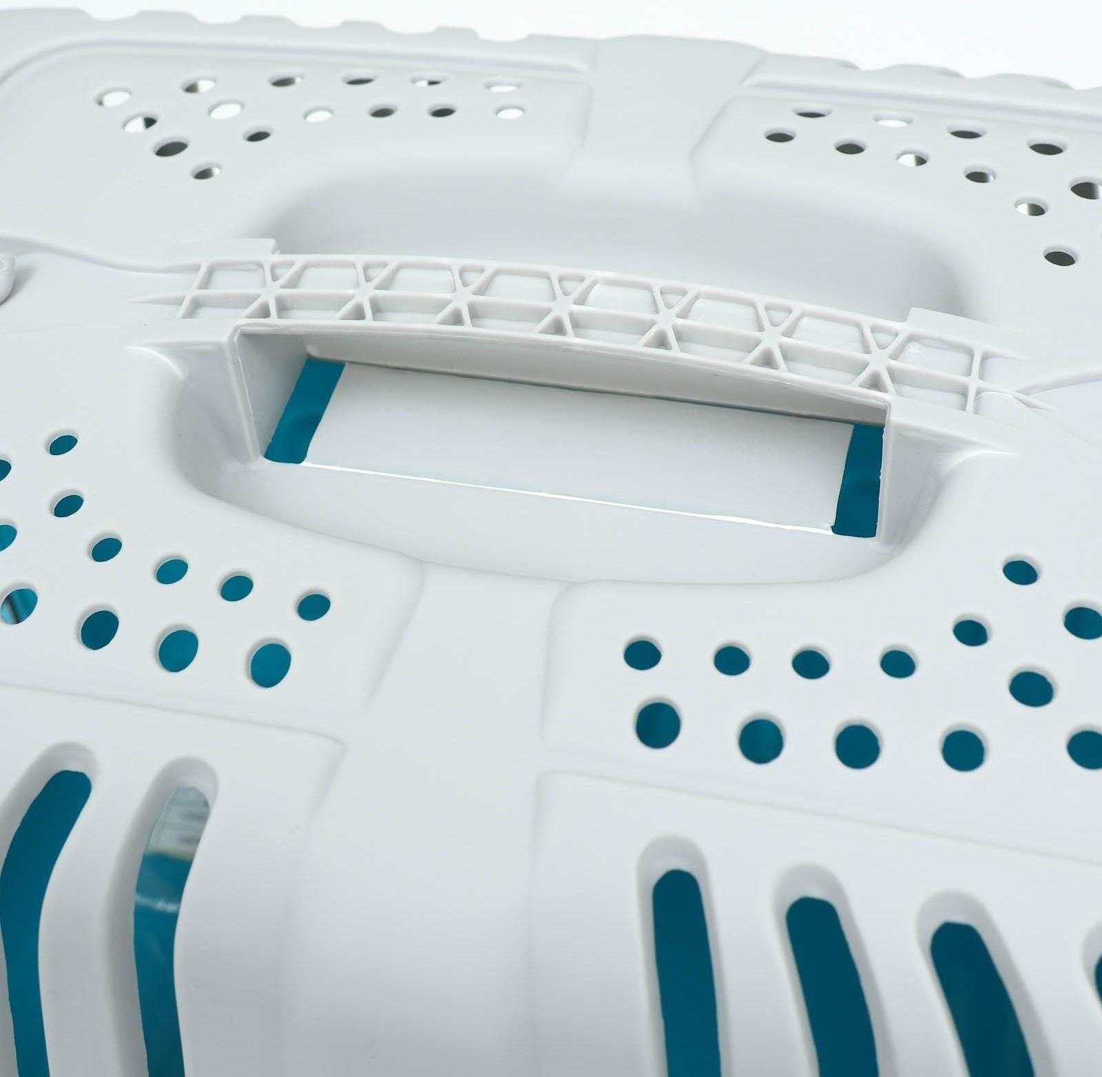 Переноска пластиковая 47 х 30 х 35 см, вес до 9 кг, синяя