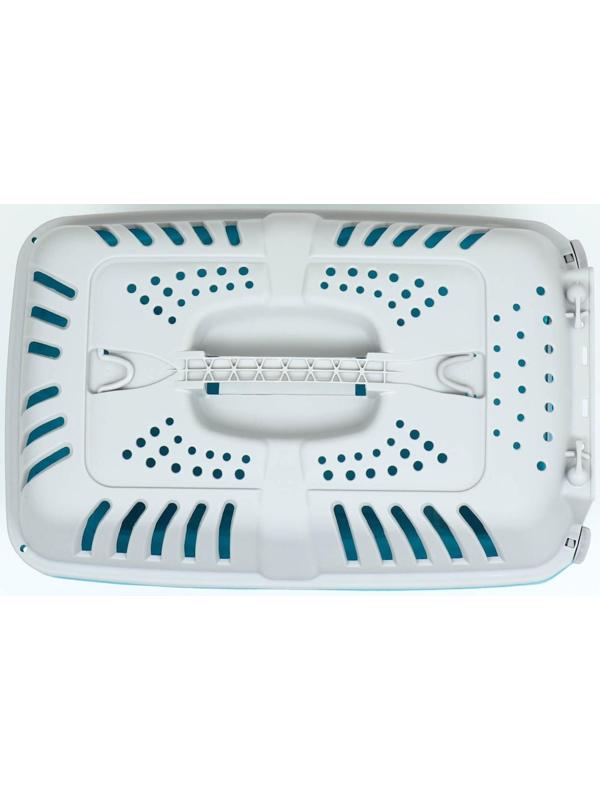 Переноска пластиковая 47 х 30 х 35 см, вес до 9 кг, синяя