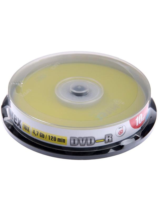 Диск DVD-R Mirex Brand, 16x, 4.7 Гб, Cake Box, 10 шт