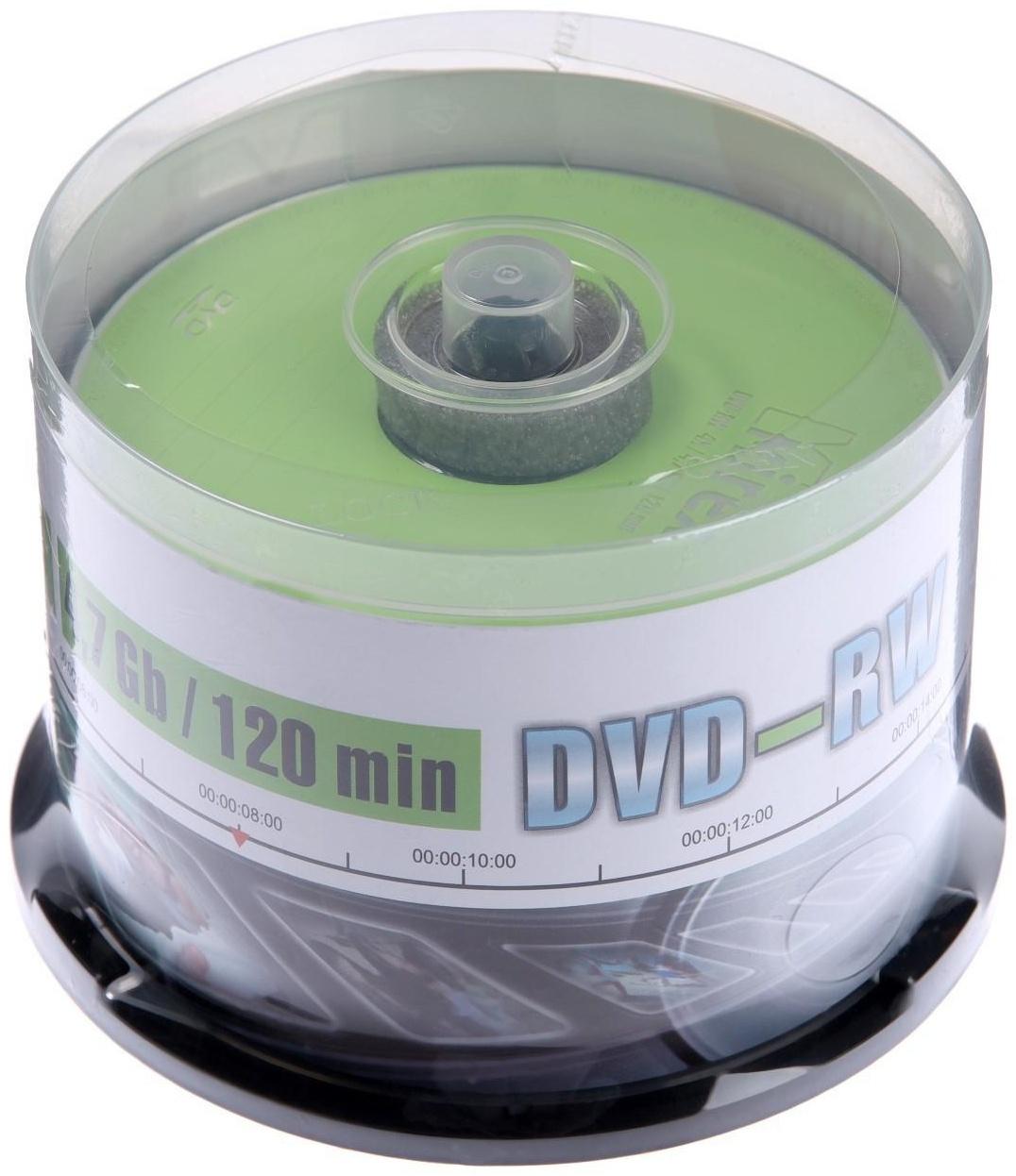Диск DVD-RW Mirex Brand, 4x, 4.7 Гб, Cake Box, 50 шт