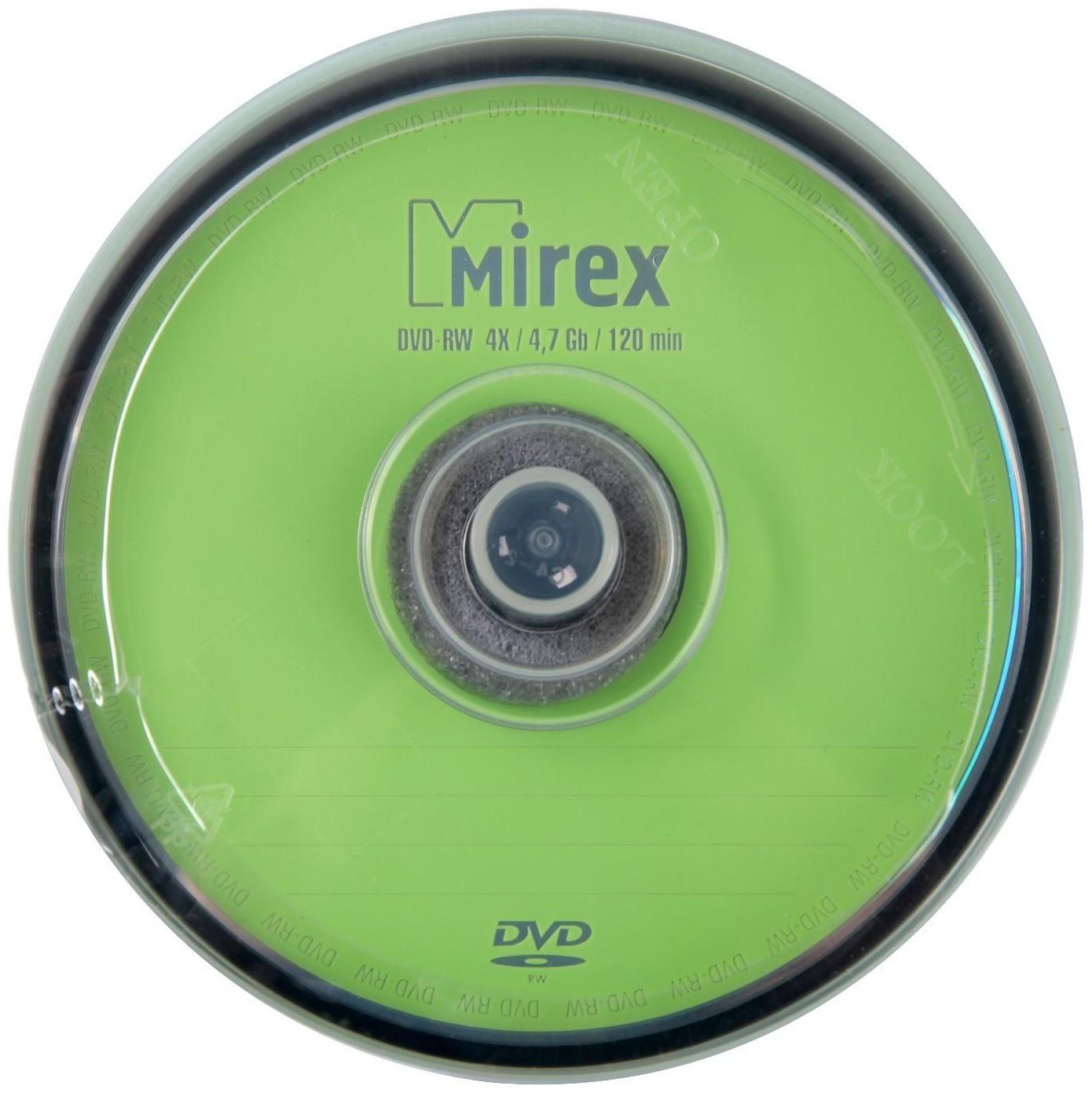 Диск DVD-RW Mirex Brand, 4x, 4.7 Гб, Cake Box, 50 шт