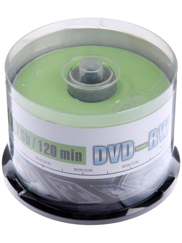 Диск DVD-RW Mirex Brand, 4x, 4.7 Гб, Cake Box, 50 шт