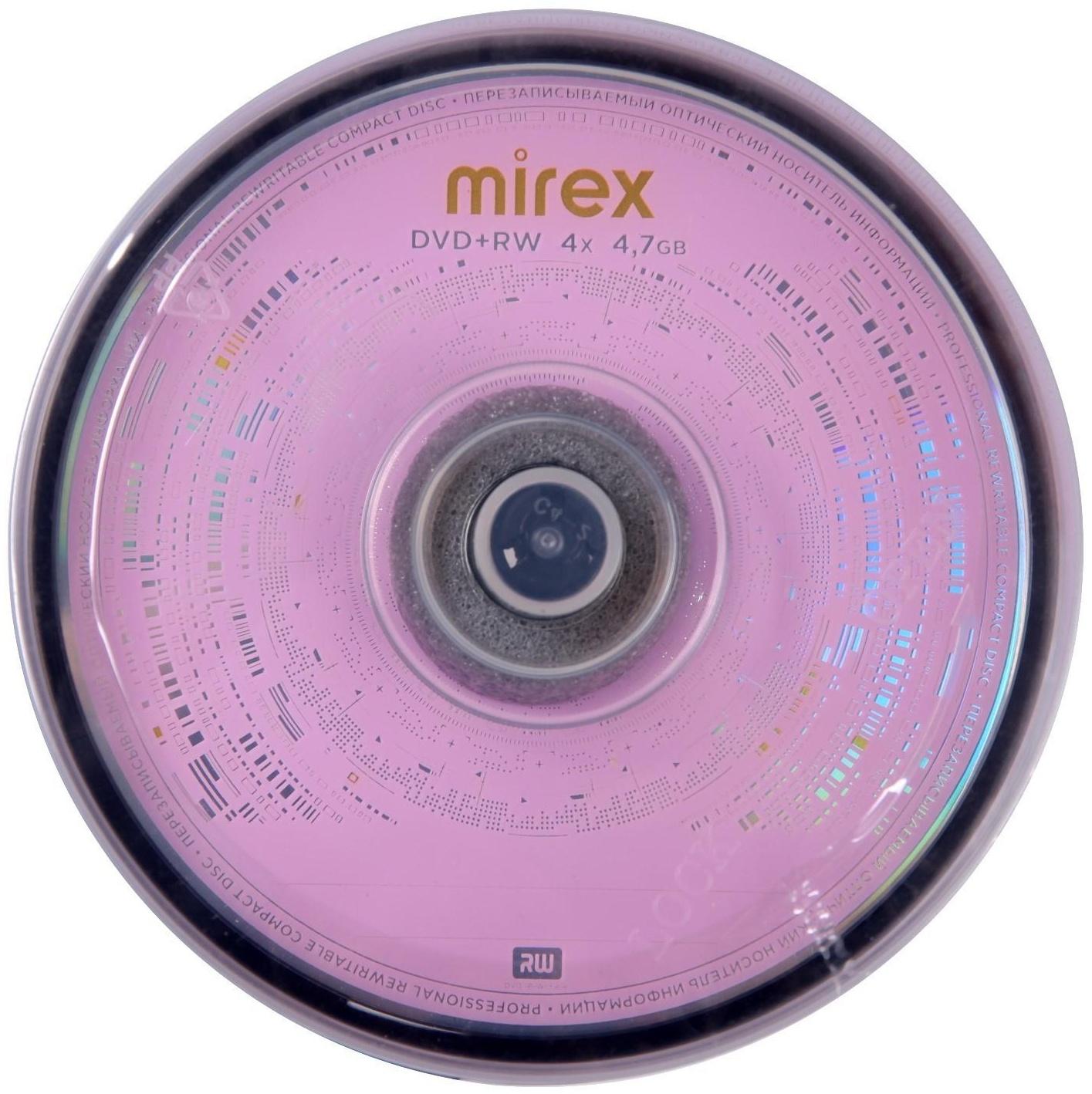 Диск DVD+RW Mirex Brand, 4x, 4.7 Гб, Cake Box, 50 шт