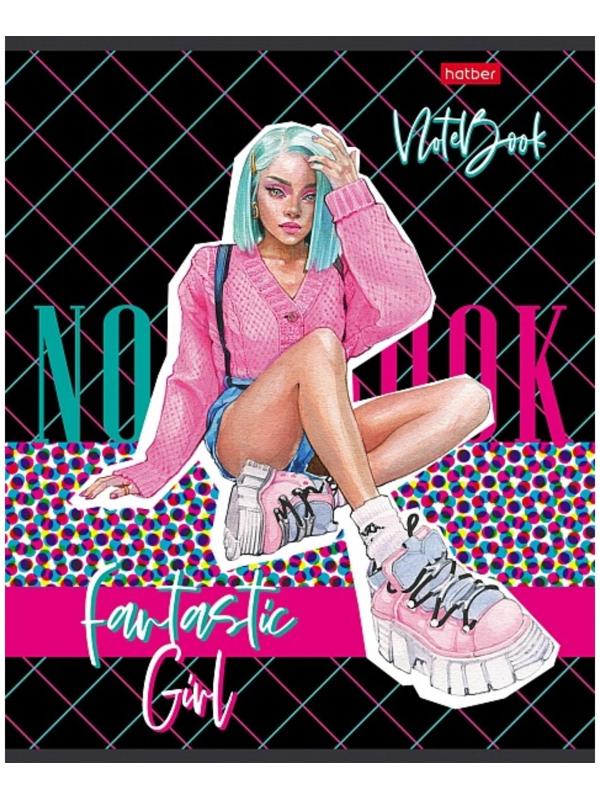 Тетрадь 60 листов в клетку, Zoomer-girl, обложка мелованный картон, блок офсет 65г/м² / Микс 1 шт.