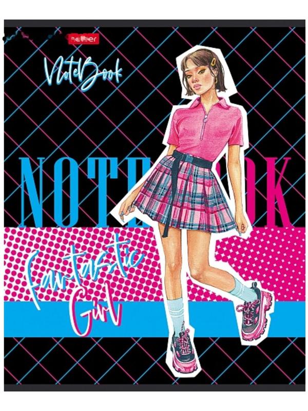 Тетрадь 60 листов в клетку, Zoomer-girl, обложка мелованный картон, блок офсет 65г/м² / Микс 1 шт.