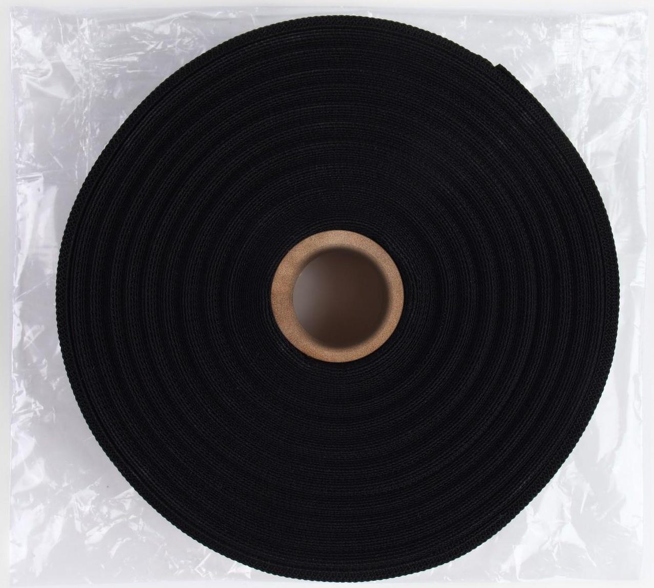 Лента корсажная, 45 мм, 25 м, цвет чёрный