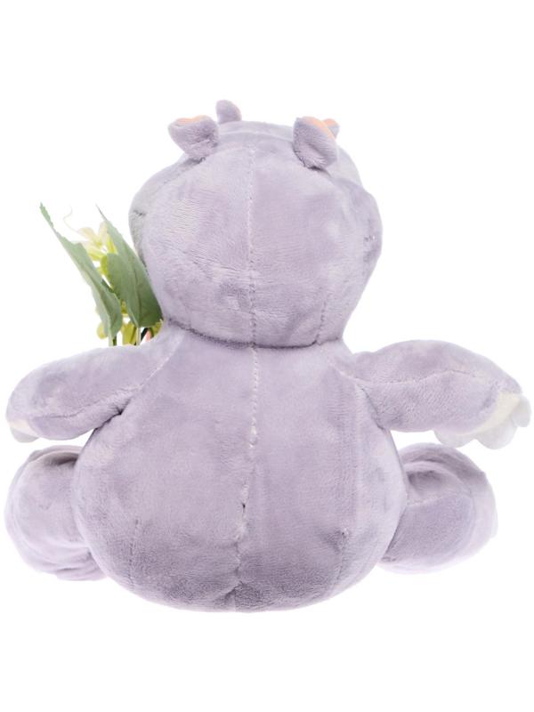 Мягкая игрушка «Бегемот Кромби с букетиком Камелий», 22 см