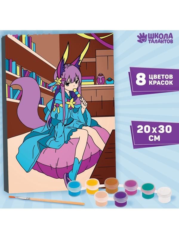 Картина по номерам «Девочка с хвостиком», 20х30 см