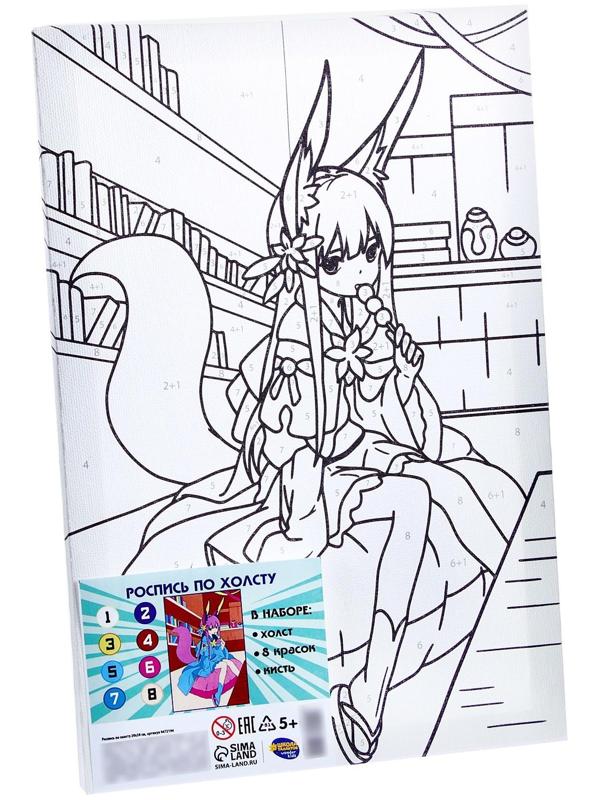 Картина по номерам «Девочка с хвостиком», 20х30 см