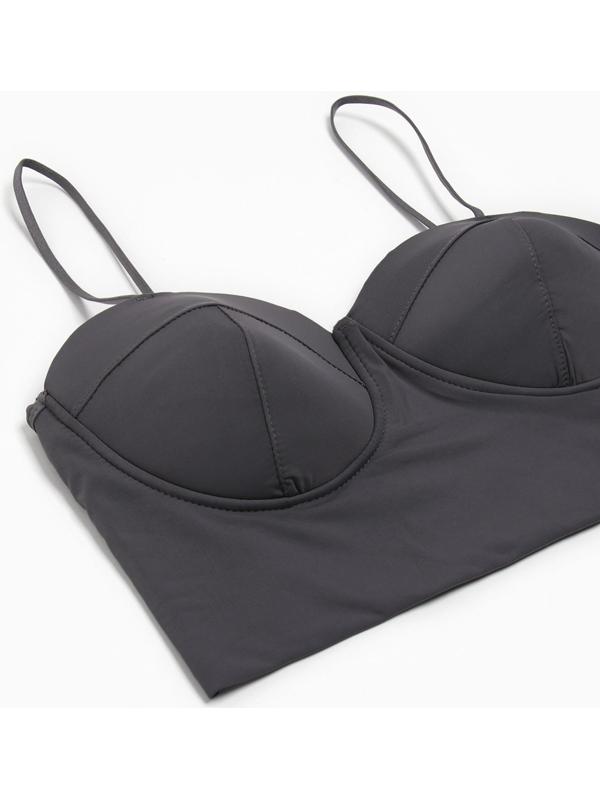 Топ женский цвет серый, размер 42-44