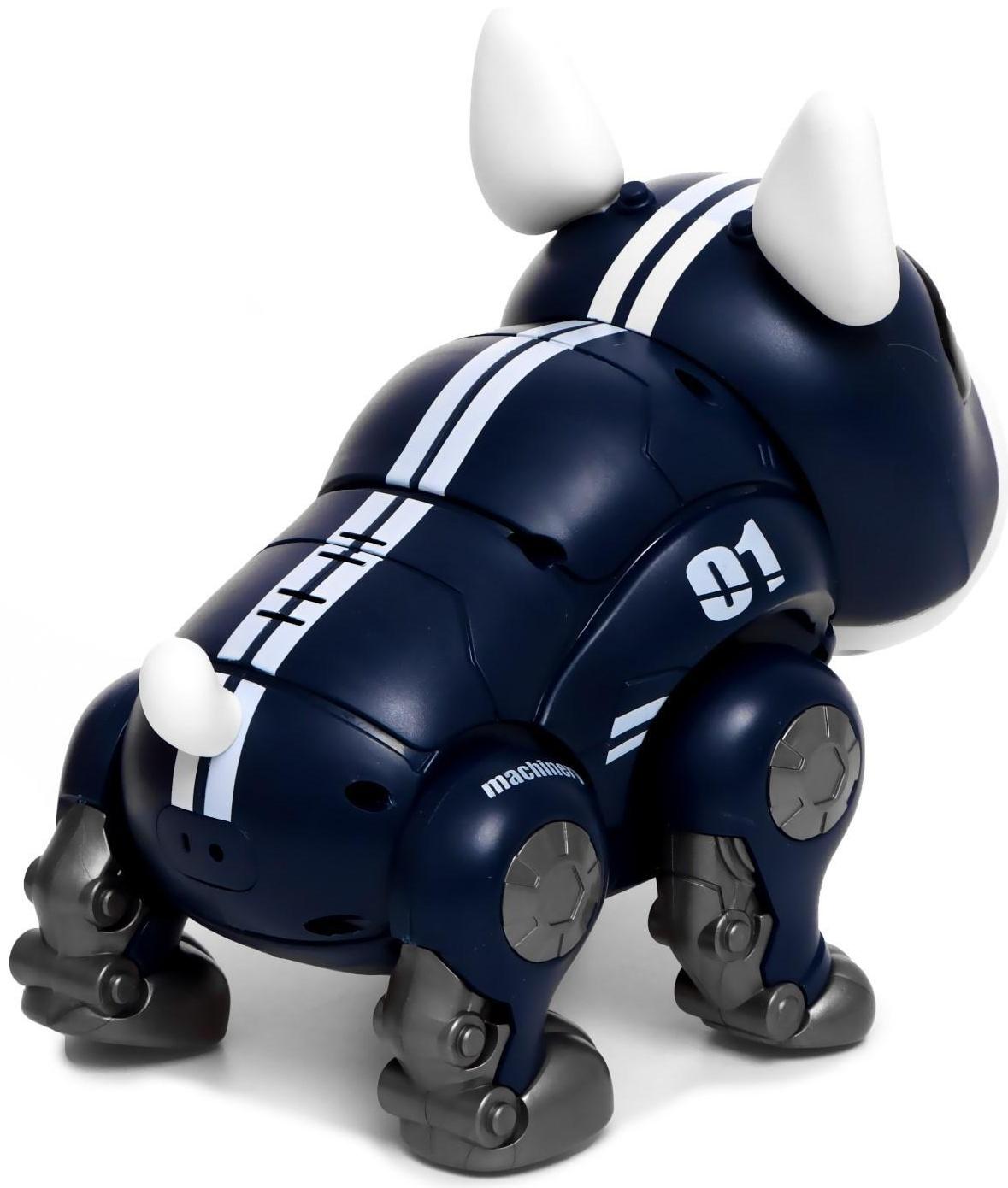 Собака-робот «Дюк», звук, свет, ходит, цвет синий