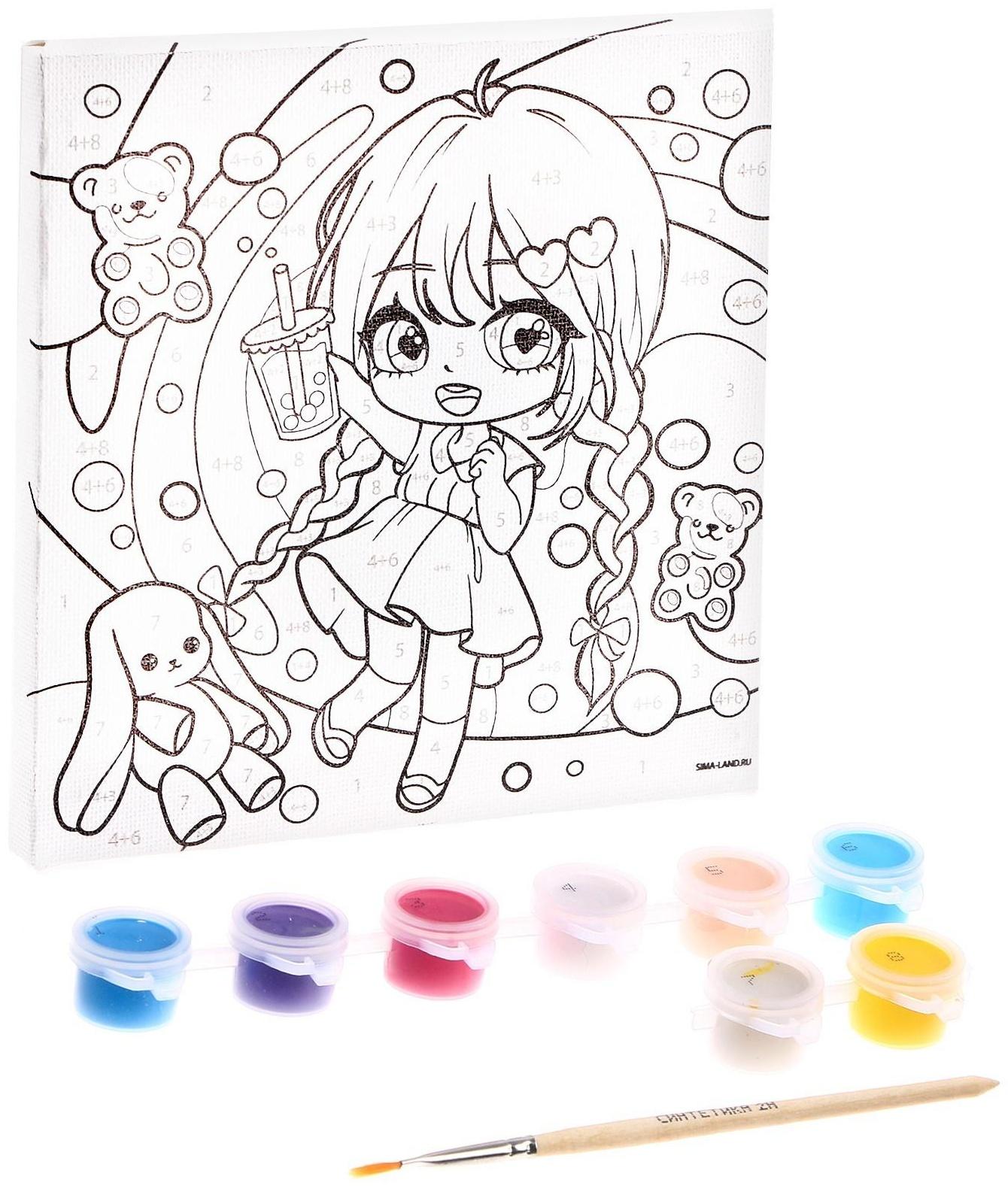 Картина по номерам «Мармеладное настроение», 15х15 см