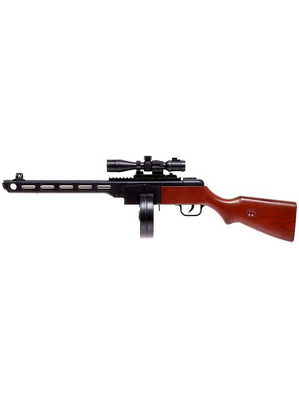 Автомат ППШ, с лазером, фонариком, 70 см, стреляет пульками 6 мм