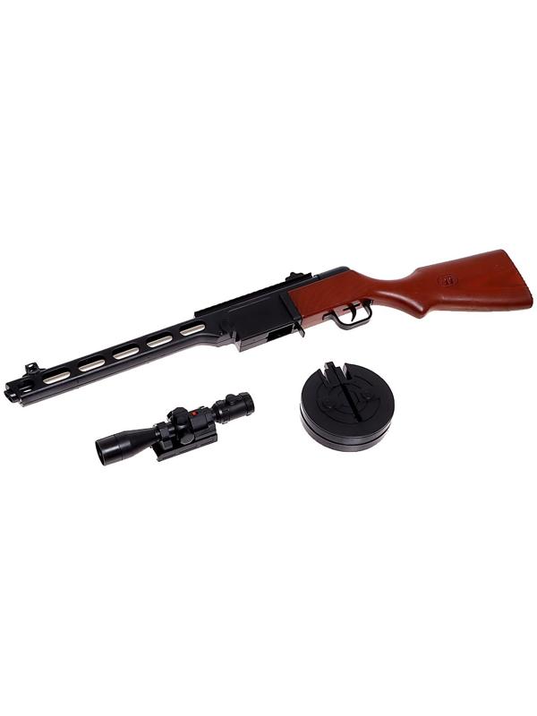 Автомат ППШ, с лазером, фонариком, 70 см, стреляет пульками 6 мм