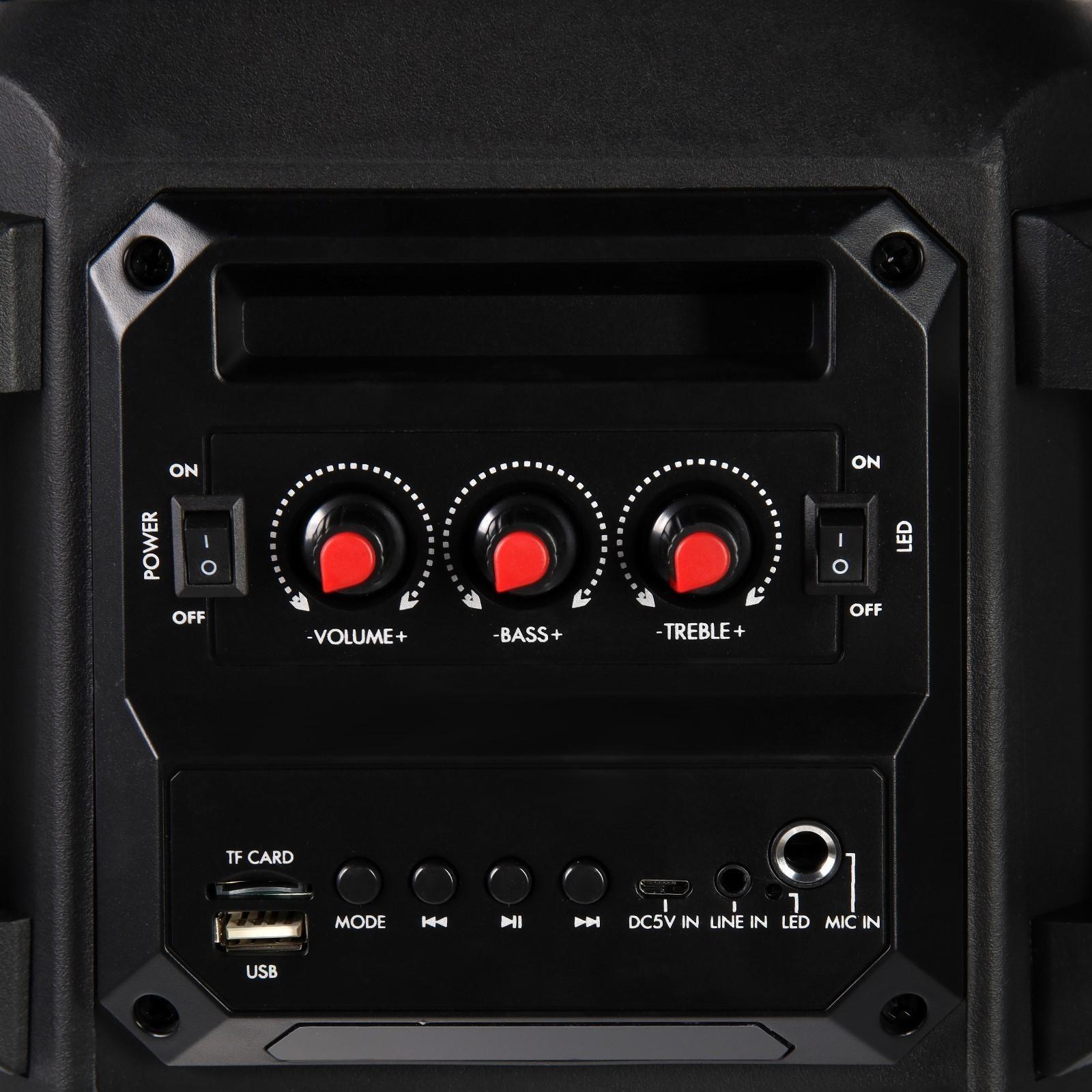 Портативная караоке система Dialog Oscar AO-11, 26 Вт, FM, AUX, USB, BT, микрофон, 3600 мАч