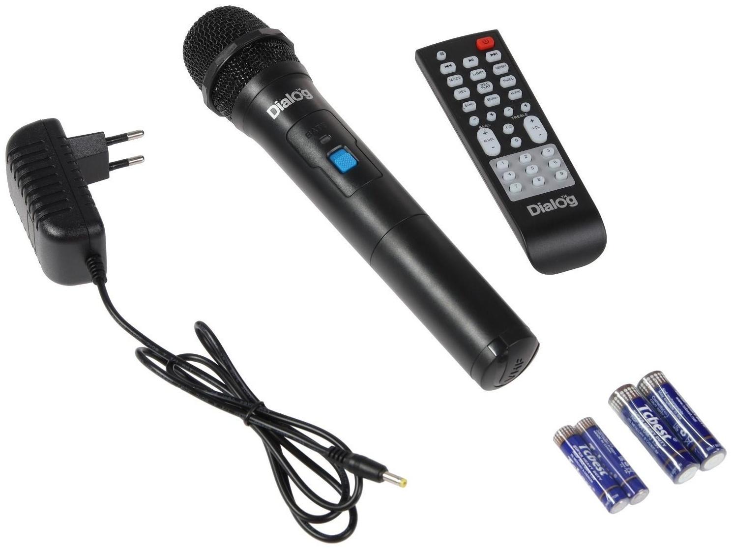 Портативная караоке система Dialog Oscar AO-200 ,45Вт, FM, AUX, USB, BT, беспр.микр,3600 мАч