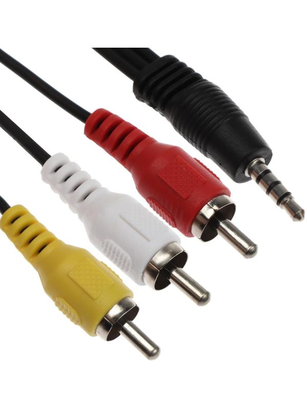 Кабель Belsis BL1039, Jack 3.5 мм(m)- 3xRCA(m), 3 м, черный