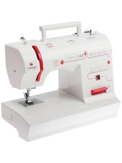 Швейная машина Comfort 2550, 60 Вт, 37 операций, полуавтомат, бело-красная