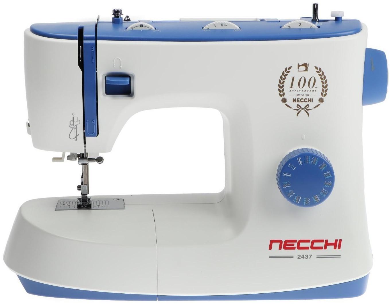 Швейная машина Швейная машина Necchi 2437, 70 Вт, 37 операций, полуавтомат, белая