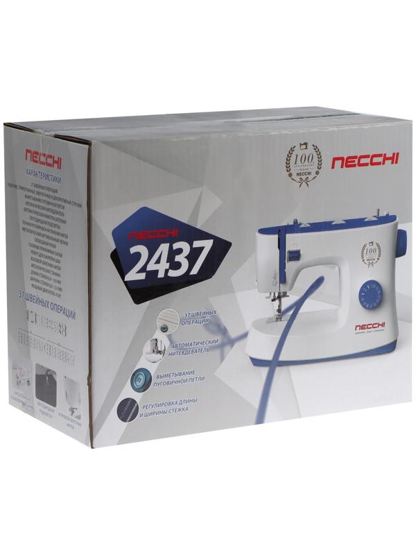 Швейная машина Швейная машина Necchi 2437, 70 Вт, 37 операций, полуавтомат, белая