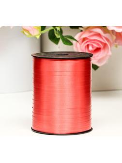 Лента для декора и подарков, красный, 0,5 см х 500 м