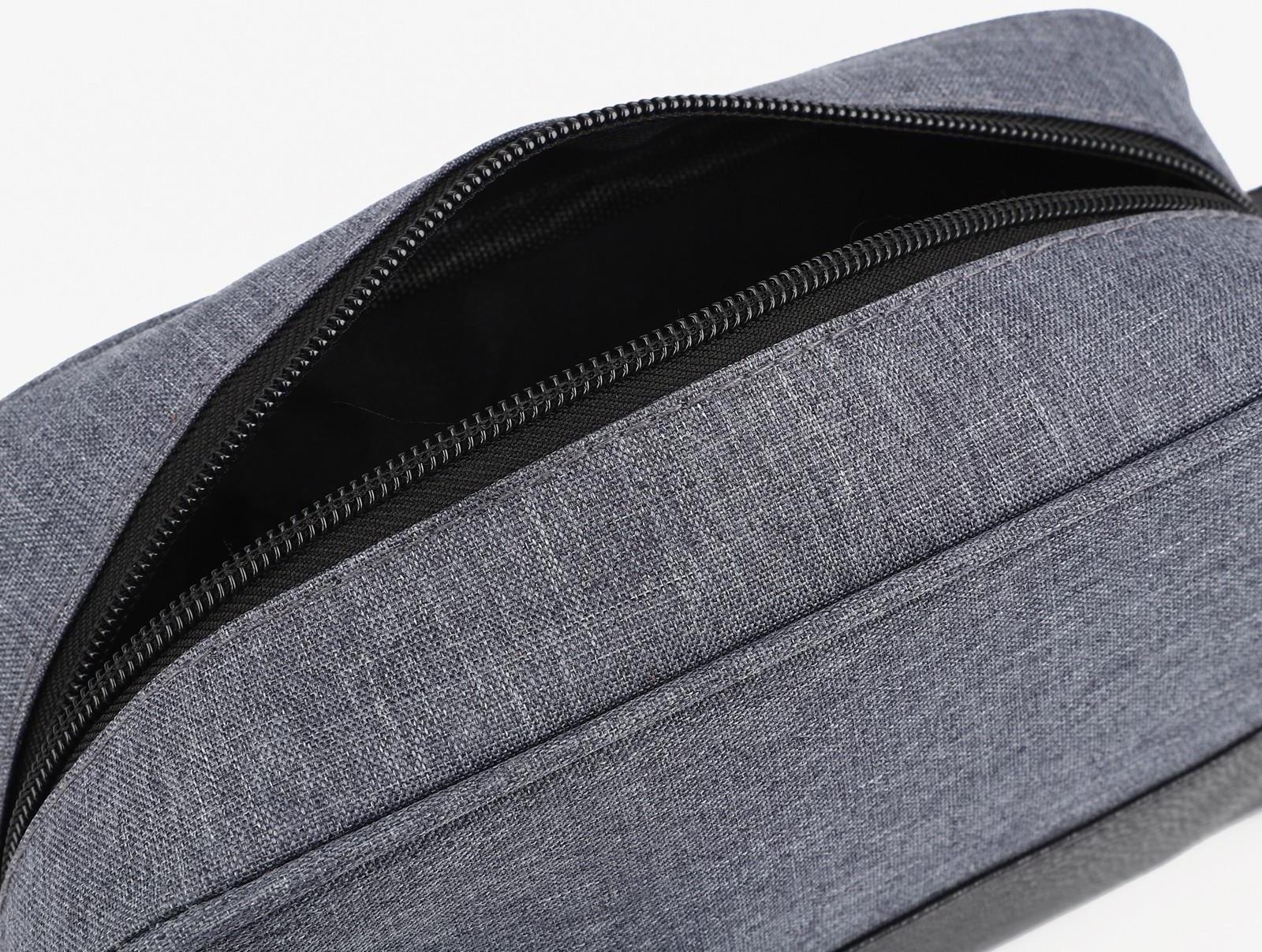 Косметичка на молнии, цвет серый