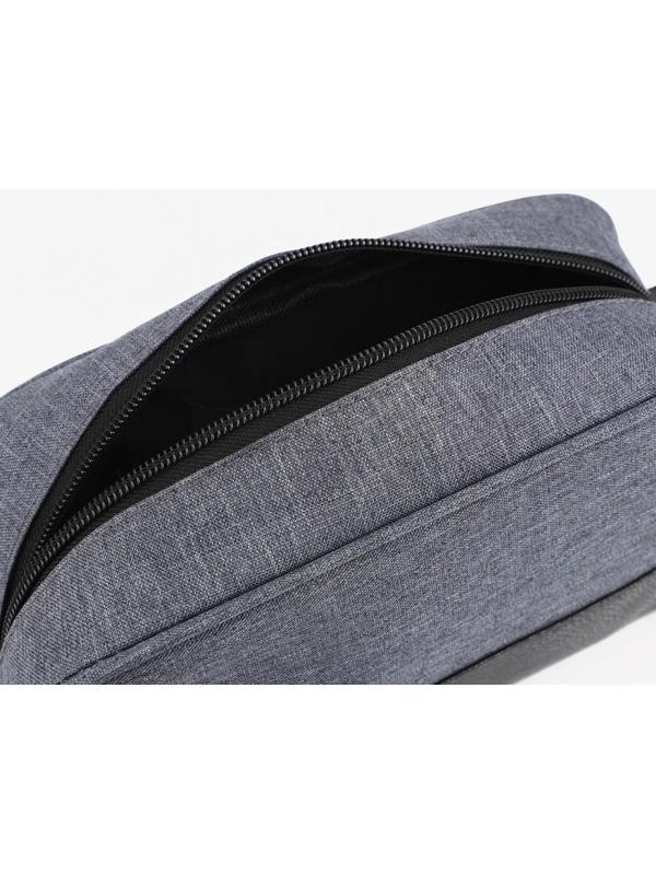 Косметичка на молнии, цвет серый