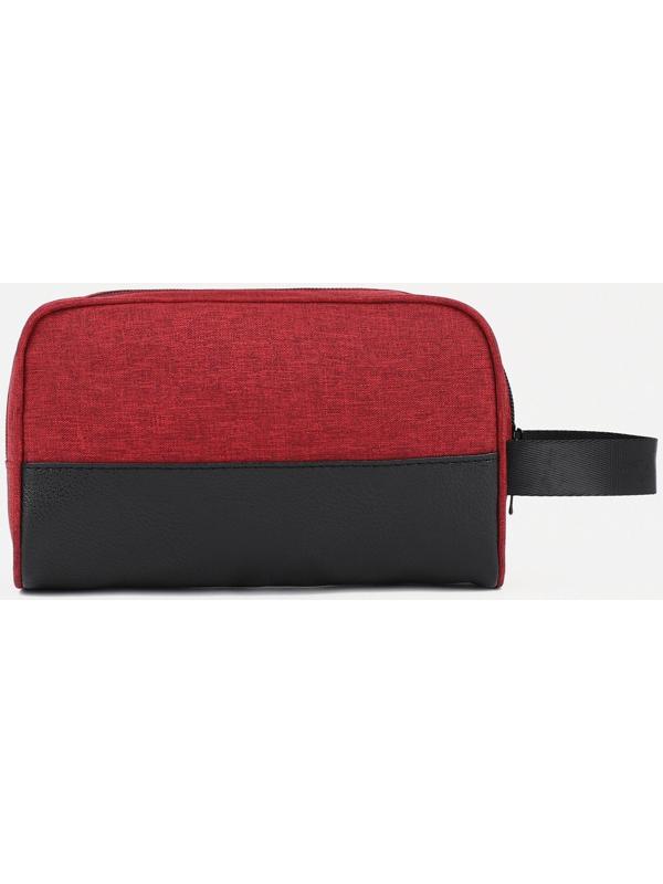 Косметичка на молнии, цвет бордовый