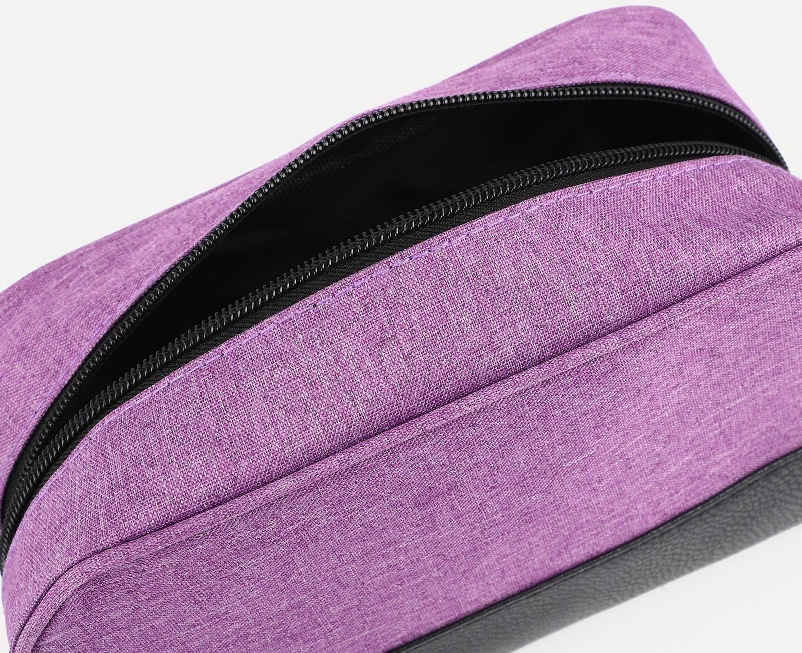 Косметичка на молнии, цвет сиреневый